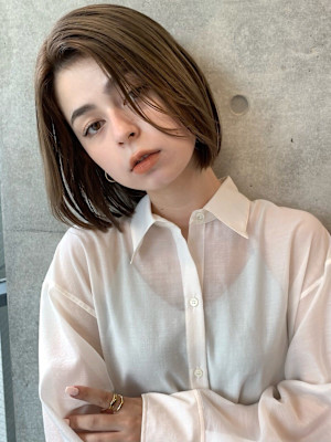 [SORA 大木] 柔らかベージュカラー◯ぷつっとボブ