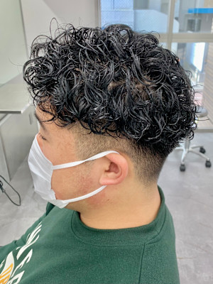 アッシュブラック/カルマパーマ/ベリーショート