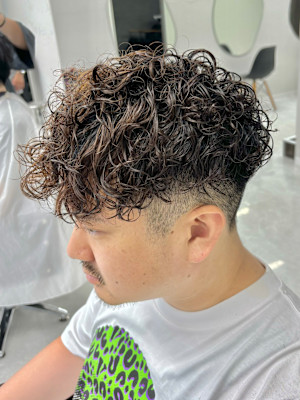 ツイストスパイラルパーマツイストパーマメンズマッシュパーマ