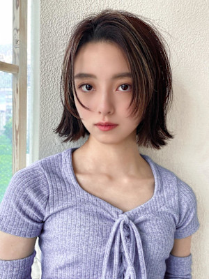 美髪/髪質改善/韓国/切りっぱなしボブ/フェイスレイヤー