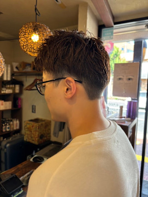 斜めバング/グレージュカラー/デザインカラー/シルキー