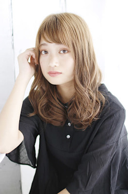 カジュアルバングAラインウェーブ