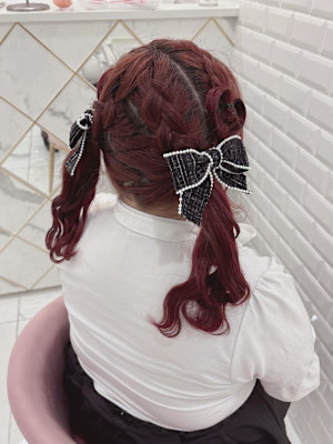 編み込みハート×ツインテール＊まゆ