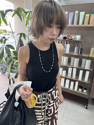 顔まわりレイヤー×ミルクティーカラー