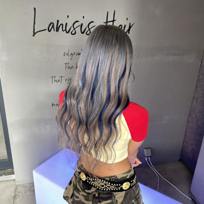 ブルーシルバー×スモーキーグレー