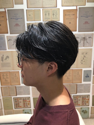 短髪ツーブロ束感/モテる黒髪シークレットパーマ