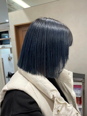 ブルーシルバー/ネイビーグレー/ブルーグレージュ/艶髪