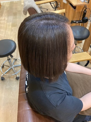 お客様髪質改善データ1285（カラーで白髪そまる？）