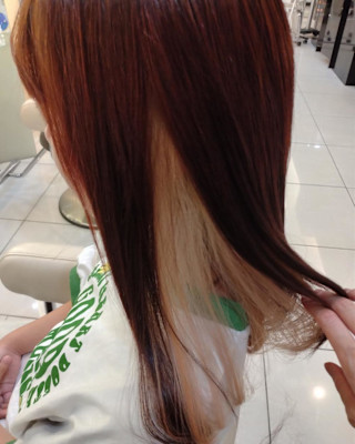 レイヤーロング美髪くびれワンカールシルキーベージュ