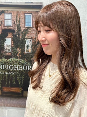 艶髪/ロングレイヤー/デザインカラー/ニュアンスカラー