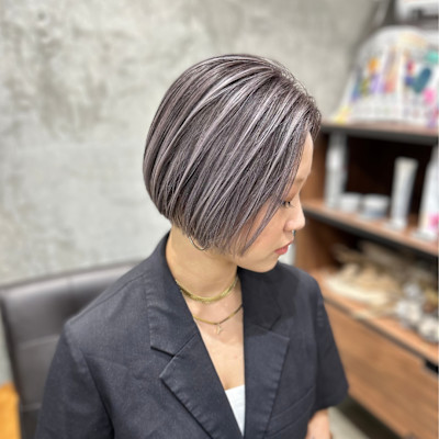 ハイトーングレーカラーケアブリーチダブルカラーシャドールーツ