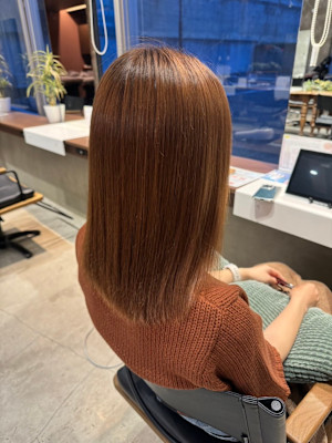 髪質改善/艶髪/デザインカラー/オレンジ/ニュアンスカラー