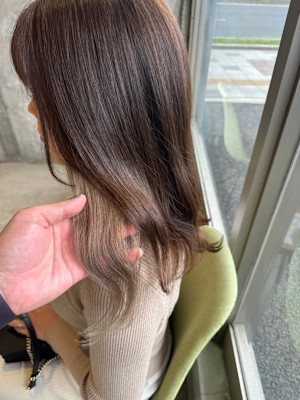 インナーカラー/ベージュ/ニュアンスカラー/小顔カット