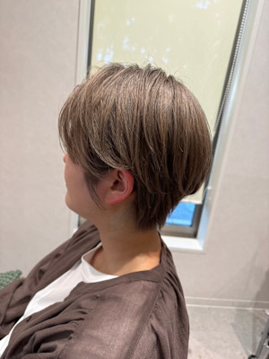 小顔カット/ハンサムショート/メンズライク/ハイライト