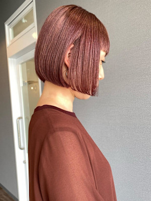 《kitin吉祥寺》ピンクラベンダー　ハイトーン　ボブ　