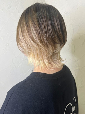 【Reir_下北沢】*ツートーンカラー＋ホワイト×アッシュ＊