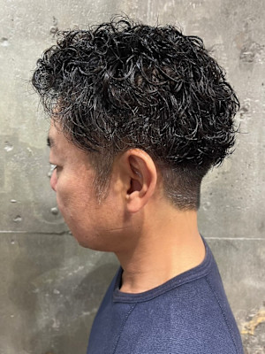 刈り上げ×ナチュラルウェーブパーマ