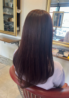 ロングレイヤー×ピンクブラウン