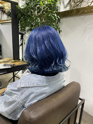 フルバング レッドブラウン 似合わせカット カルマパーマ