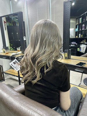 フルバング レッドブラウン 似合わせカット カルマパーマ