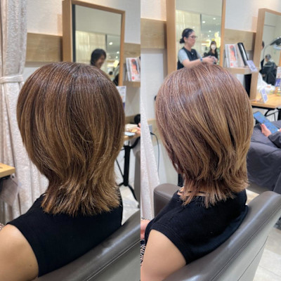 白髪ぼかし　セミディ　シアーカラー　【藤沢　藤沢駅】