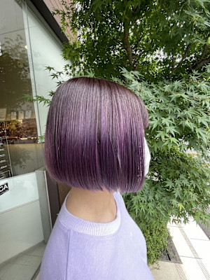 グラデーションパープルボブ