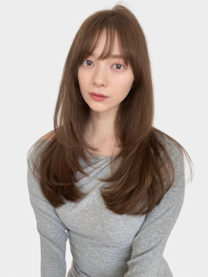 　20代30代韓国　抜け感ワンカール　レイヤーカット