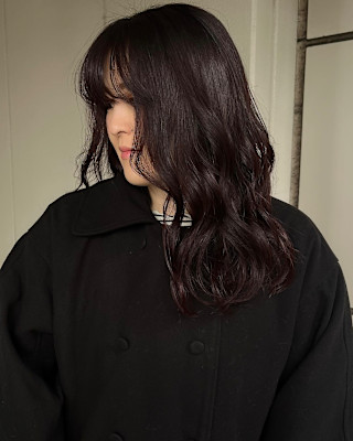 ボルドーカラー ロング