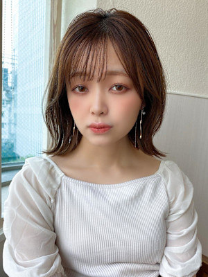 美髪/髪質改善/韓国/切りっぱなしボブ/フェイスレイヤー