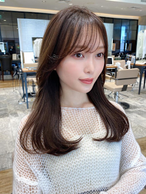 美髪/髪質改善/韓国/切りっぱなしボブ/フェイスレイヤー