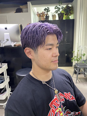 ウルフアッシュブラックカルマパーマベリーショート