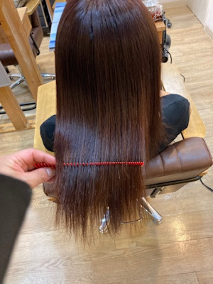 お客様髪質改善データ1286(夏のレッド系)