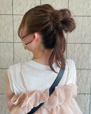 【hinari】#ふわふわお団子 #夏ヘアセット