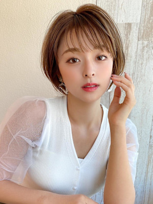 美髪/髪質改善/韓国/切りっぱなしボブ/フェイスレイヤー