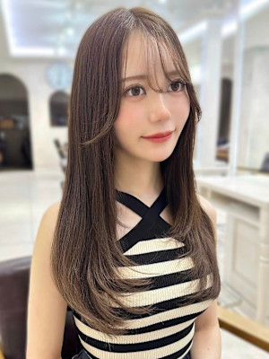 韓国レイヤー/2wayバング/シースルーバング