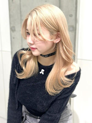 大人艶髪　韓国スタイル　ハイトーン　美髪