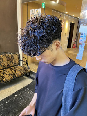 波巻きパーマ