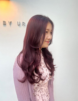 デザインカラー/レイヤーカット/ウェットヘア