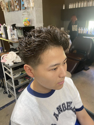 外国人風かき上げスタイル