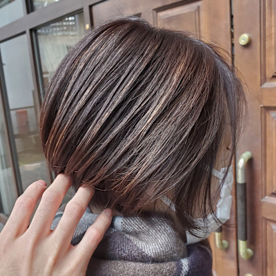 白髪ぼかしハイライト