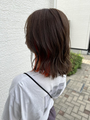 インナーカラー×オレンジ