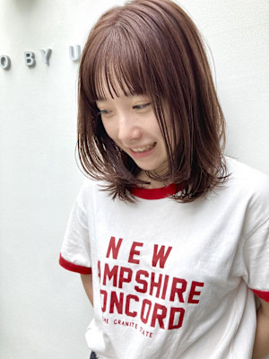 デザインカラー/レイヤーカット/ウェットヘア/オリーブ