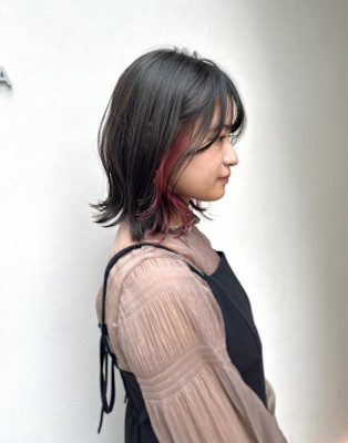 デザインカラー/レイヤーカット/ウェットヘア