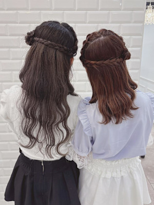 双子で可愛い片耳ひつじヘア＊まゆ
