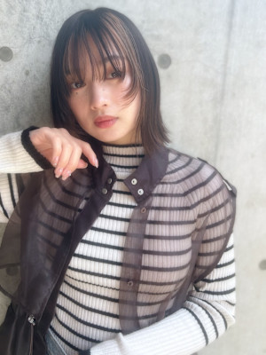 大人シースルーボブ☆