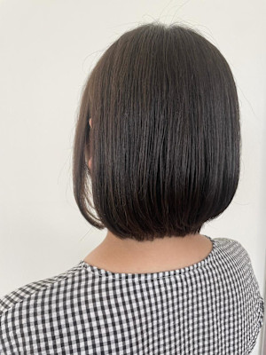 ショートボブ/透明感/グレージュ