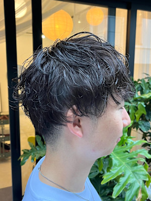 ナチュラルマッシュパーマショート