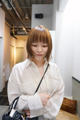 インナーカラー　ボブ