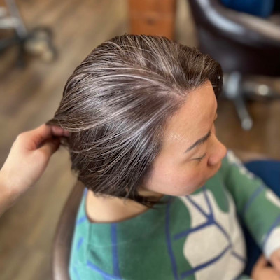 白髪ぼかしハイライト