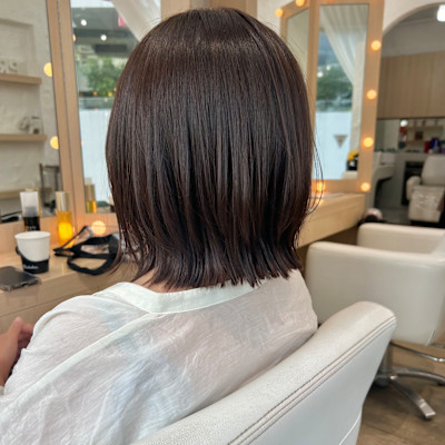 切りっぱなしレイヤーボブ☆イルミナグレージュカラー